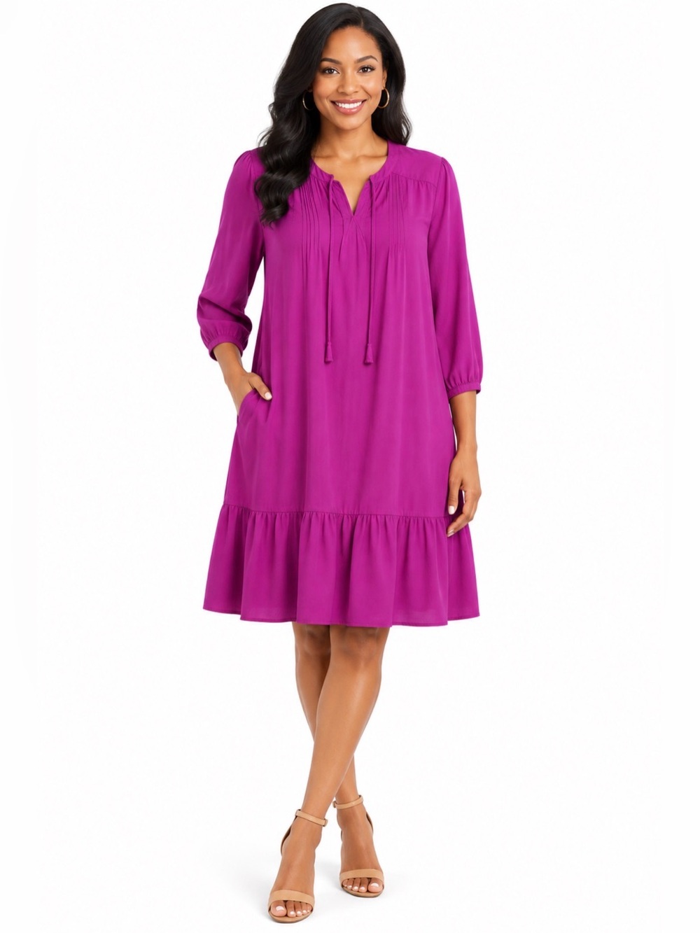 Westbound Magenta Tencel® Lyocell Tunic Dress — Size M - NWT